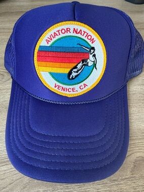 Aviator Nation Purple Venice Vintage Nylon Trucker Hat